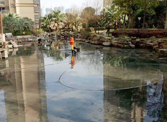 沽源景观池淤泥清理